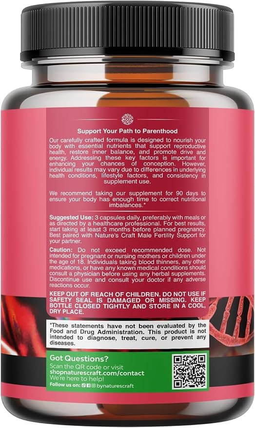 Fertility Supplements for Women & Men - Prenatal Vitamins Bundle with COq10, Folic Acid, Choline, Zinc, D-Aspartic Acid - Hormonal Balance for Conception for Her & Him - Pre Natal Multivitamin - 90 Ct