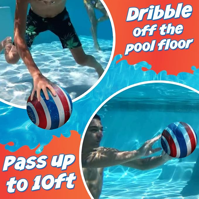 Activ Life The Ultimate Pool Ball - Fill It with Water to Play Underwater Games! Best Pool Toys for Kids Ages 8-12 - Fun Summer Toy for Boys & Gift Ideas for 6, 7, 9, 10 & 11 Year Old Girls & Teens
