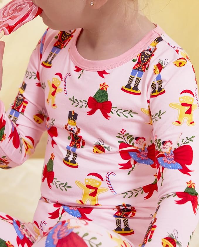 Bamboo Viscose Toddler Girls Kids Pajamas Unicorn Mermaid Pjs Long Sleeve Snug fit 12M-8Y 2pcs Soft Jammies