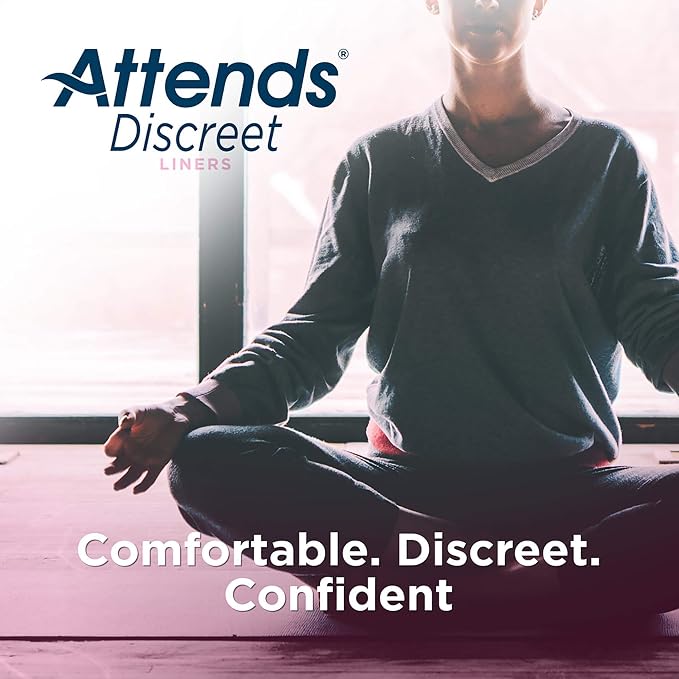 Attends® Confidence® Discreet Liners (28 Pack) - Adult Disposable Light-Absorbent Bladder Control Pad Liners, 6 in. | Adult Disposable Light-Absorbent Bladder Control Pad Liners