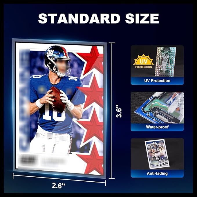 5000ct Clear Card Sleeves for Trading Cards, Soft Baseball Sports Card Sleeves, Soft Plastic Protector Fit for MTG Game Standard Cards