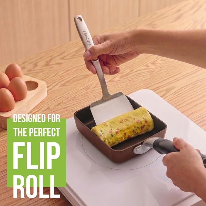 TECHEF - Tamagoyaki Japanese Omelette Pan/Egg Pan Skillet, PFOA-Free, Dishwasher Safe, Induction-Ready, Made in Korea (Purple/Medium)