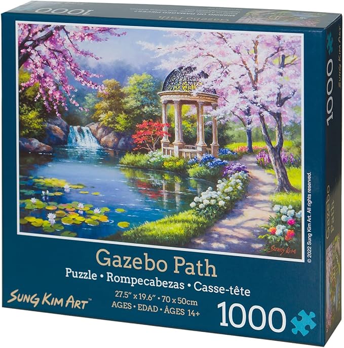 Sung Kim Art - Jigsaw Puzzle 1000 Piece for Adults (Gazebo Path)