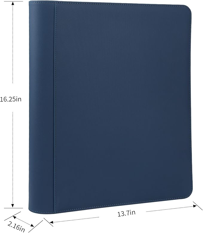 GERMUN Toploader Binder, Holds 324 Toploaders, 9 Pocket Top Loader Binders with Sleeves for 3 x 4'' Toploaders, Double-Sided Pocket Top Loader Storage Binder, Trading Card Binder - Diamond Blue