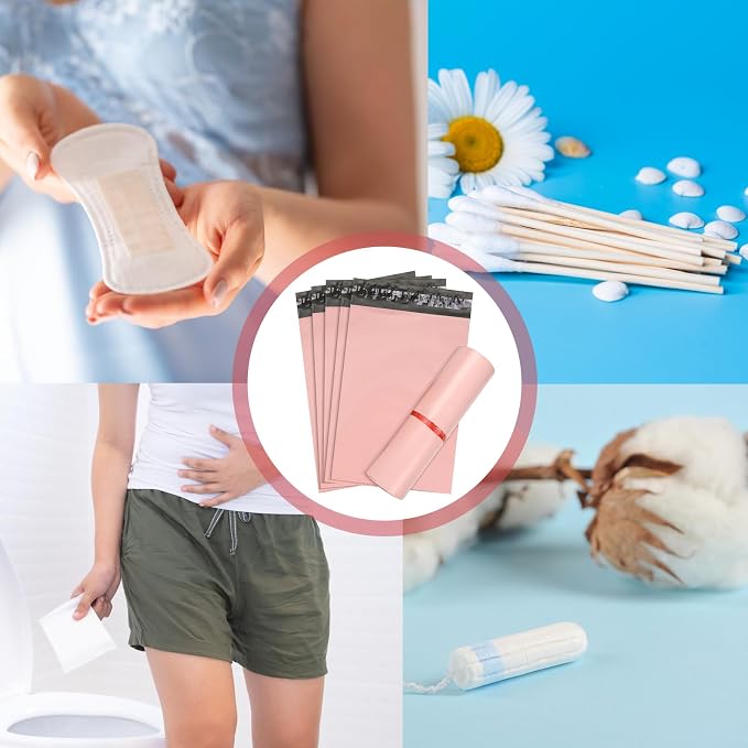 Sanitary Napkin Disposal Bags - Block Odors, Great Adhesion, Perfect Size - Feminine Hygiene Disposal Bags for Tampons and Pads 100Pcs (Pink)