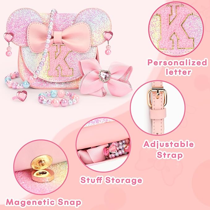 mibasies Toddler Purse Gifts for Girls: 3 Year Old Girl Gifts, Mouse Toys Purse Set
