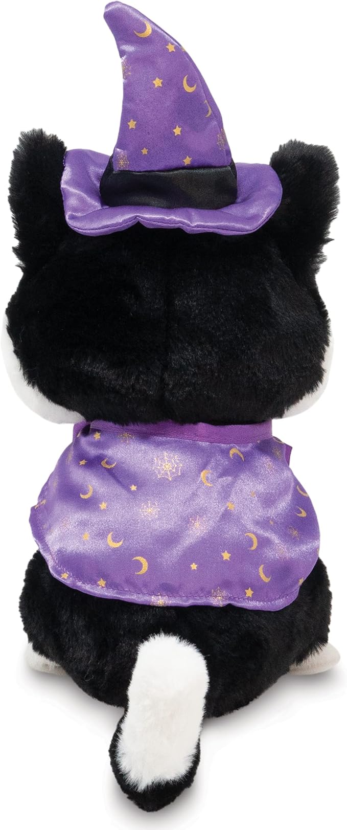Cuddle Barn - Trick-or-Treat Tammy | Animated Halloween Tuxedo Cat Stuffed Animal Plush Toy, Dressed as Witch Twirls to I Want Candy, 9 inches