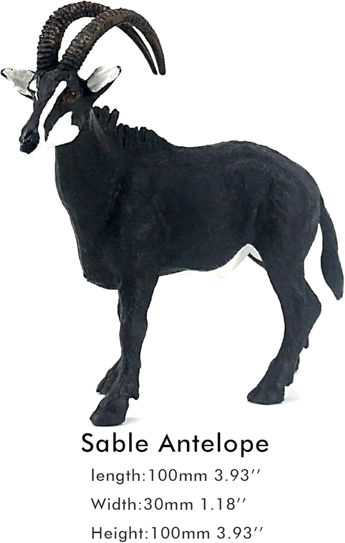 FUNSHOWCASE African Jungle Animals Toy Antelopes Figure Realistic Plastic Figurine Playset Lot 5-Piece