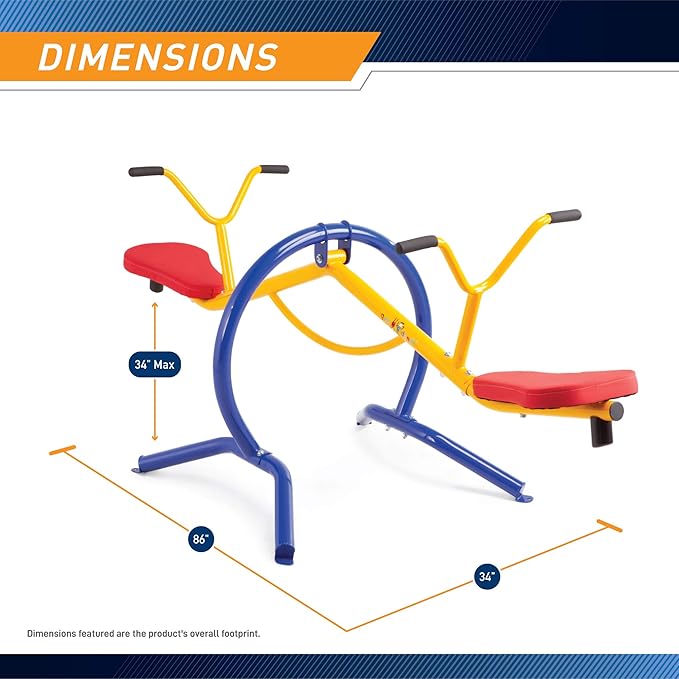 Indoor & Outdoor Playground Equipment Teeter Totters, 360 Spinning Seesaw, Swing Set for Children Exercises Age 3-12