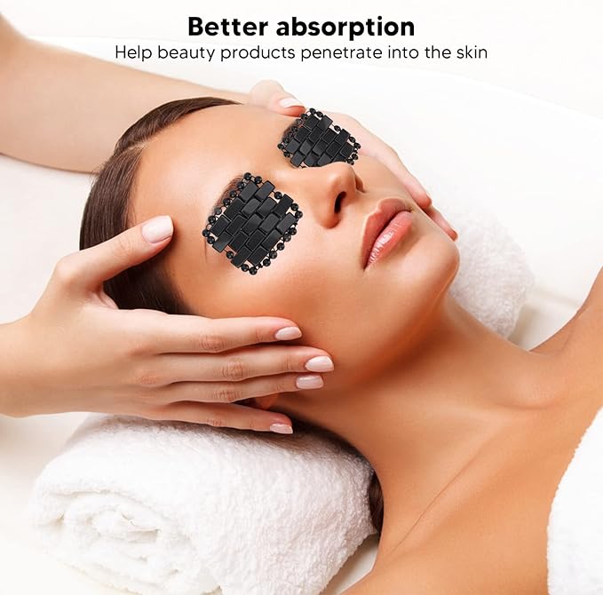 Jade Stone Eye Patch,Jadestone Quartz Eye Mask, Small Cooling Jade Eye Pad Crystal Stone Eye Mask for, Cooling and Relieving Jade Sleep Mask