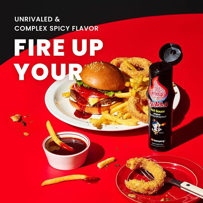 Buldak Original Korean Spicy Hot Chicken Sauce for Ramen, 5.57 oz 2-Pack | Bold original spicy chicken flavor; Perfect for ramen, rice, marinades, and stir-fry; Easy squeeze bottle; Every Day