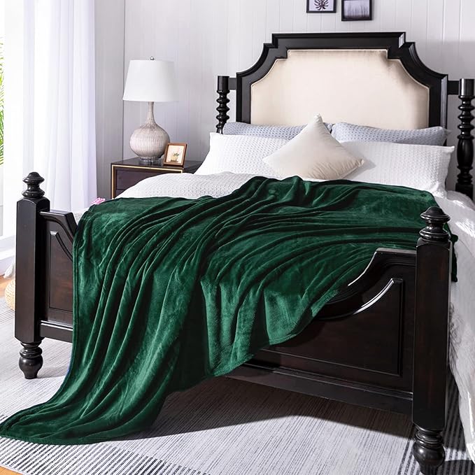 Forest Green Fleece Plush Throw Blanket 90"x90"for Couch Fuzzy Cozy Flannel | Super Soft Lightweight Microfiber Blanket for Sofa Bed bedroom Home Decor All Season,Birthday Gifts for Women Mom Adult