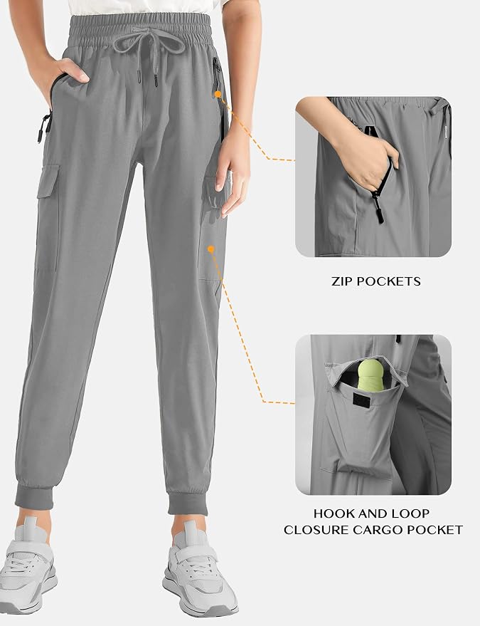 Buauty Lightweight Hiking Pants Women,Quick Dry Joggers Cargo Pants Casual Workout Travel Athletic Summer with Pockets 2024