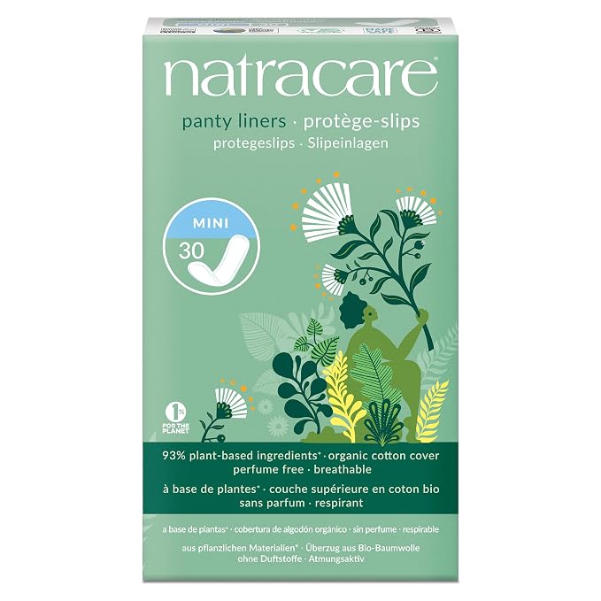 NATRACARE Mini Pant Liners, Unscented, (Pack of 30)