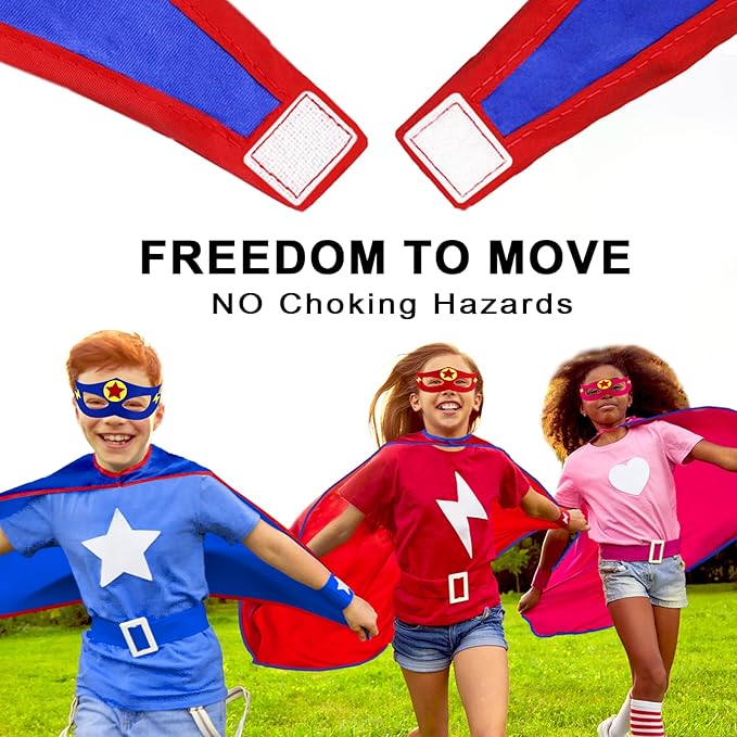 iROLEWIN Superhero-Capes for Kids Bulk 20 Pack Superhero Party Favors Toddler Dress-up Halloween Group Costumes Pretend Play