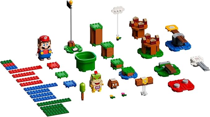 LEGO Super Mario Adventures with Mario Starter Course Set, Buildable Toy Game, Birthday Gift for Super Mario Bros. Fans and Kids Ages 6 and Up with Interactive Mario Figure and Bowser Jr., 71360