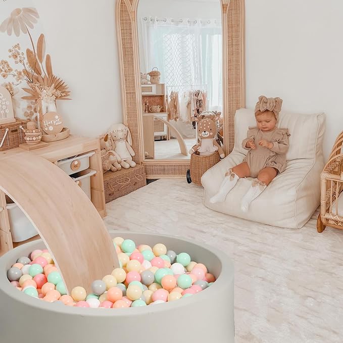 GOGOSO 100 Pit Balls Plastic Balls for Baby Toddlers GirlsToddlers for Playhouse, Baby Pool, Play Ball Fun Centers, for Babies, Kids, Toddlers, Phthalate Free BPA Free