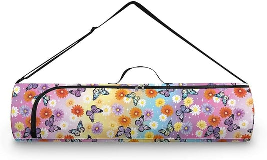 Yoga Mat Bag with Adjustable Shoulder Strap and Handle Zipper, 30in Wide x 6.3in Diameter for Yoga Mat Storage