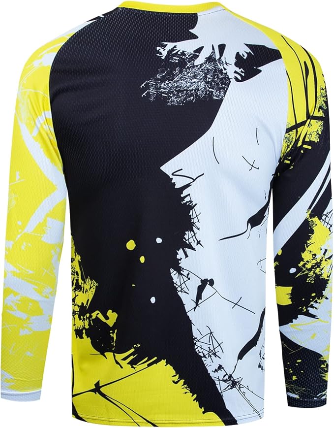 Boy Girl Cycling Jersey Kids Mountain Bike Motocross Long Sleeve Shirt Biking Tops 4-14 Years