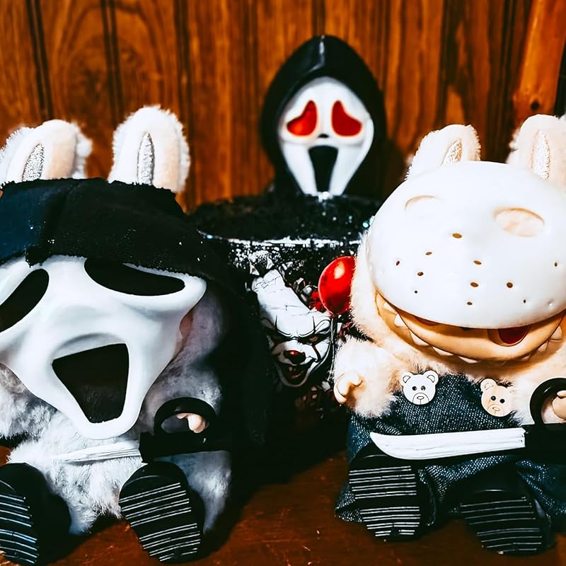 Two Sets Of 17cm Doll Clothes For Halloween Scary Mask Doll Accessories Cute Halloween Costumes For Dolls Create The Cutest 17cm Fashion Doll For Halloween