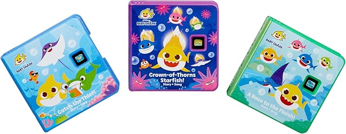 Little Tikes Story Dream Machine Baby Shark Heroes Collection, Storytime, Books, Audio Character, Toy Gift for Toddlers, Kids Girls Boys Ages 3+