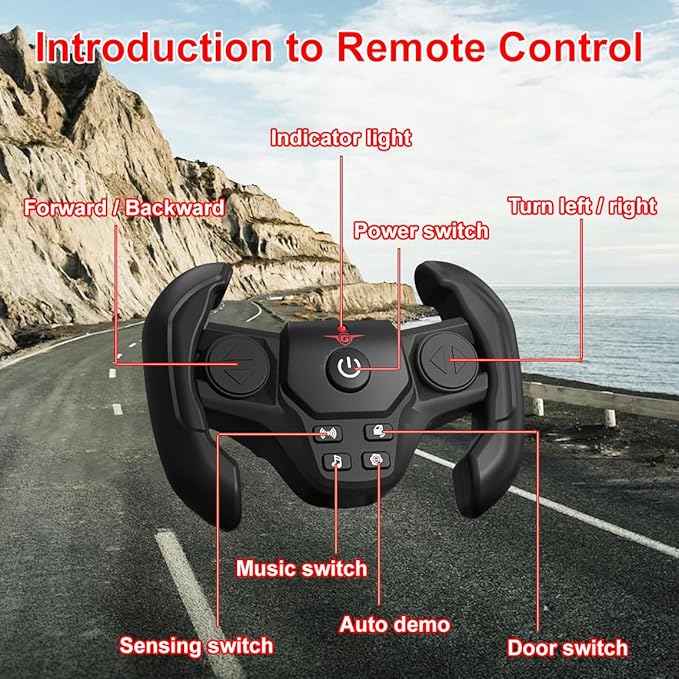 SNACKTANT 2.4G RC Cars for Kids, 1:14 Remote Control Jeep Toy with LED Lights, Gesture Sensing Open Doors Racing SUV Truck, Off-Road All Terrain Crawler Vehicle Toy, Birthday for Boys