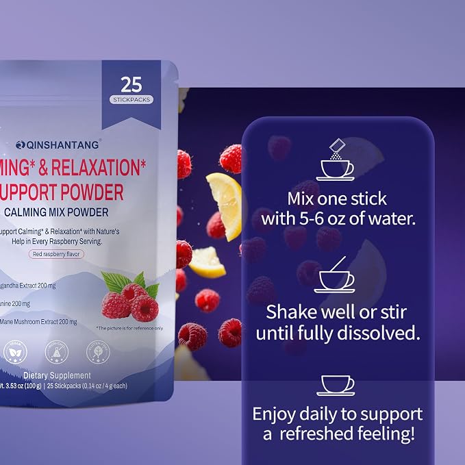 Super Cortisol Drink – Calm Magnesium Powder, 25 Servings, L-Theanine, Lion’s Mane & Ashwagandha | Relaxation, Focus & Stress Balance for Women | Sugar-Free, On-the-Go | Red Raspberry Flavor