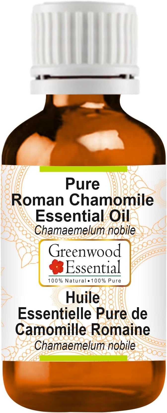 Greenwood Essential Pure Roman Chamomile Essential Oil (Chamaemelum nobile) Steam Distilled 15ml (0.50 oz)