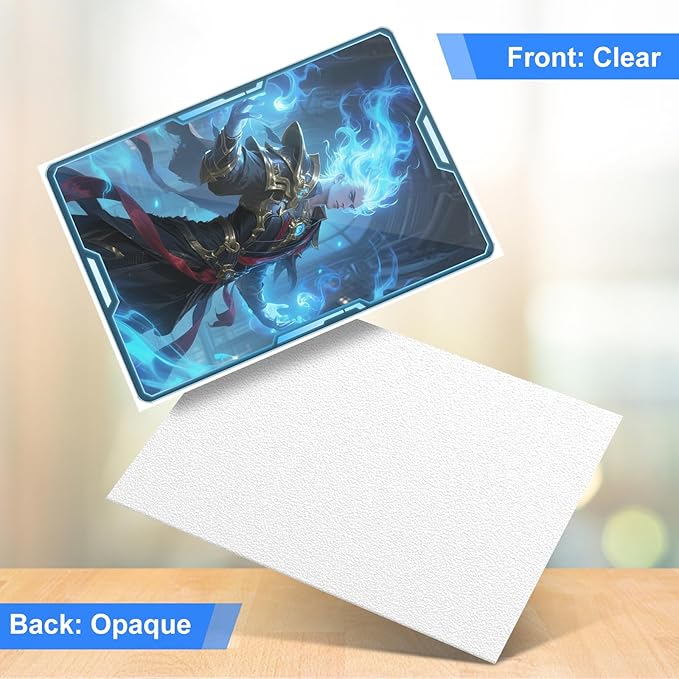 White Matte Card Sleeves for MTG, 300 Pieces Perfect Fit Standard Card Sleeves for Trading Card Sports Cards Baseball Cards TCG, Card Protector for Mini Photo, Sturdy and Nice Shuffling