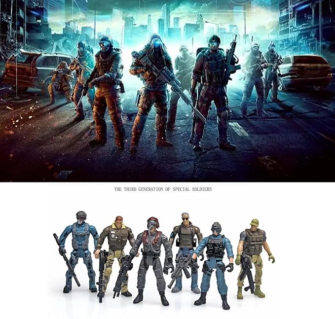 Army Men VS Zombie Action Figure Toys Realistic Battle Scene Zombie Playset Collections Christmas Halloween Toys Gifts Decoration for Boys Adults Kids (12PCS)