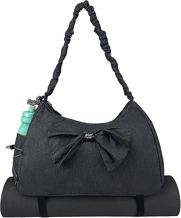 WOLT Gym Bag For Women, Yoga Mat Bag with Shoes Compartment, Wet Pocket and Water Bottle Pocket
