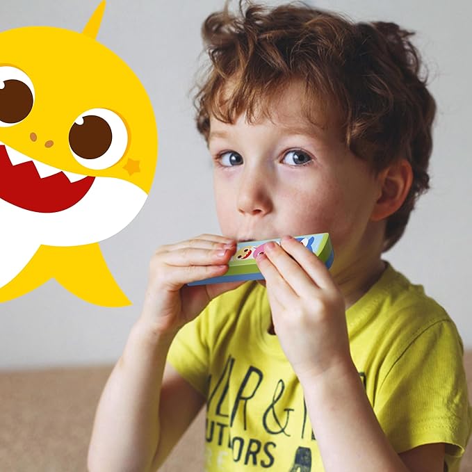 Lollipop Baby Shark 3-Piece Band - Harmonica, Ukulele, Flute | Toddler Musical Instruments Set - Great for Kids and Toddlers