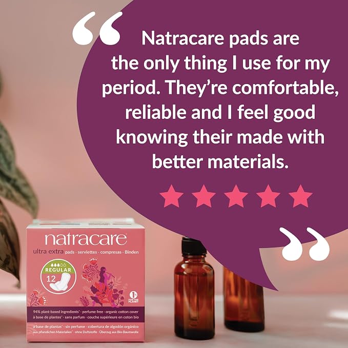 Natracare Ultra Extra Pads w/wings - Long - 8 Count (3pack)