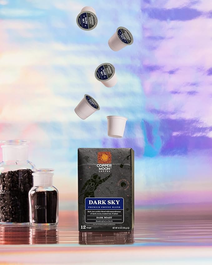 Copper Moon Single Serve Coffee Pods for Keurig K-Cup Brewers, Dark Roast, Dark Sky Blend, 72 Count
