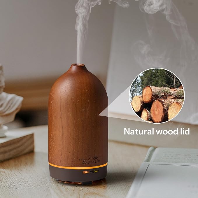 120ml Wood Essential Oil Diffuse - Oil Diffuser for a Pleasant Indoor Atmosphere -Aromatherapy Diffusers for Home or Office