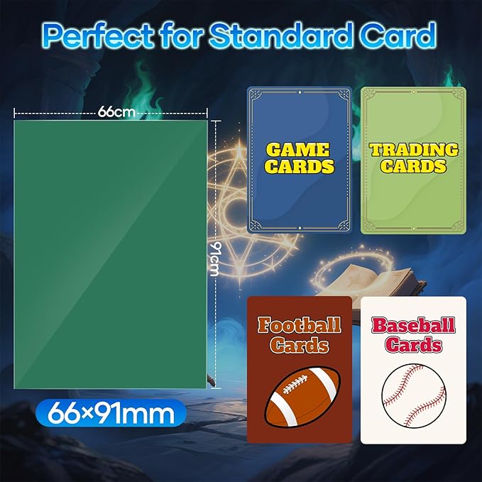 500 Count Card Sleeves, Matte Magic Card Sleeves, Smooth Shuffle & Tear Resistant, Fit for MTG, TCG, CCG (Dark Green)