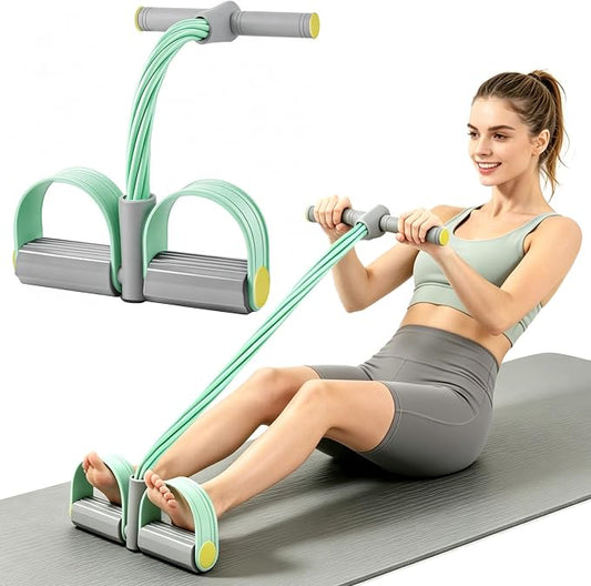 Multifunction Tension Rope, 6-Tube Elastic Yoga Pedal Puller Resistance Band, Natural Latex Tension Rope Fitness Equipment, for Abdomen/Waist/Arm/Leg Stretching Slimming Training
