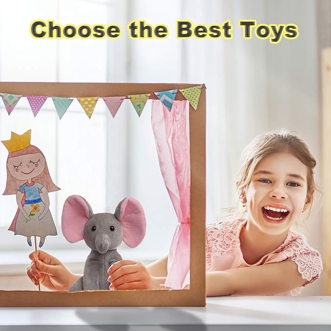 Talking Elephant, Interactive Stuffed Plush Animal Talking Toy Cute Sound Effects with Repeats Your Said Voice, Best Buddy for Kids Gift Age 3+