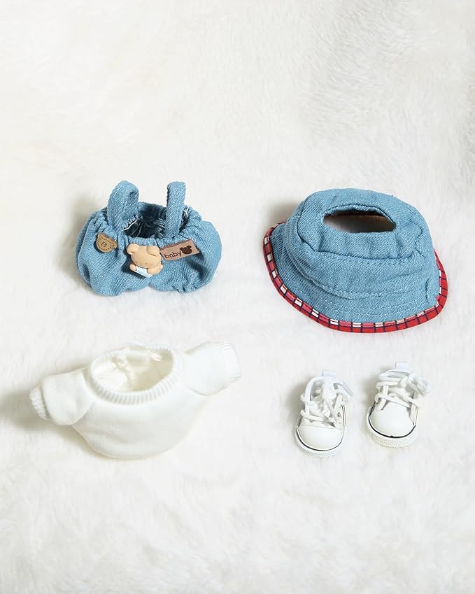 Doll Clothes for 17cm Dolls Fashion Accessories for Dress Up No Doll Light Blue