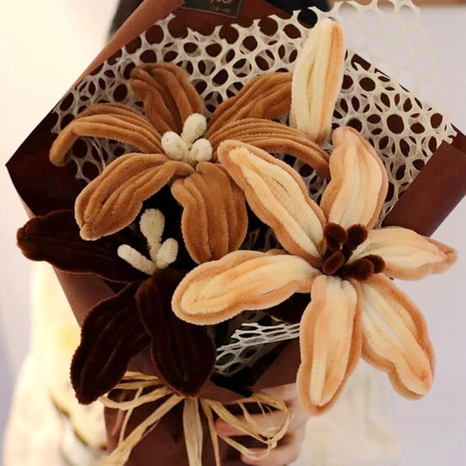 ASTARON 521 Pcs Pipe Cleaners Craft Set, 5 Colors Pipe Cleaners Bulk Pastel Chenille Stems for Craft Pipe Cleaner Flowers Making Kit with Floral Wires, Gardening Tape (Yellow Brown Series)