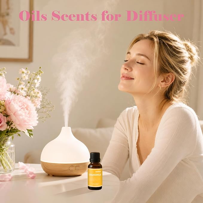 AmaKane Chamomile Essential Oil, Floral Diffuser Oil for Home, Candle Making Scents, Fragrance Oil for Soap Making, Chamomile Aromatherapy Oil, 30ml