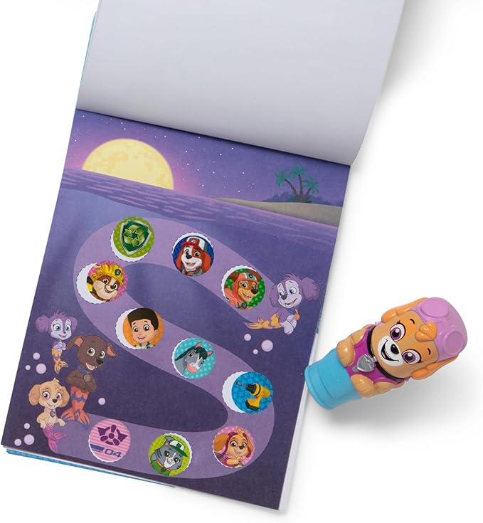 Melissa & Doug Sticker Wow!™ PAW Patrol Skye Bundle: 24-Page Activity Pad, Sticker Stamper, 500 Stickers, Mini Pad, Arts and Crafts Fidget Toy Collectible Character