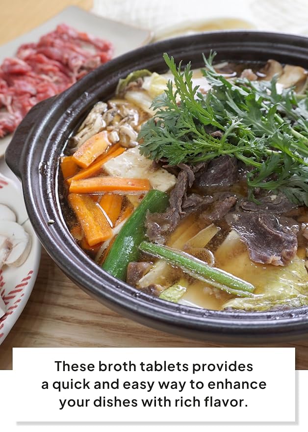 Korean Food Vegetable Soup Stock Coins Vegetable Broth Base 40 Tablets 160g | Vegetable soup stock coins for easy broth preparation, rich savory flavor with 40 convenient tablets included.