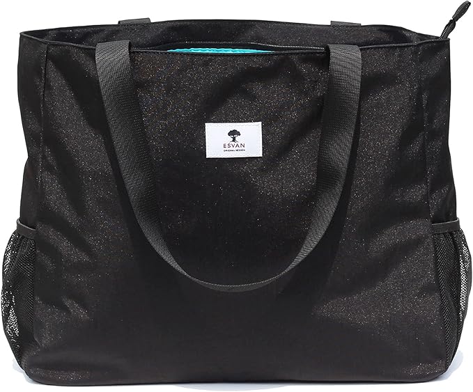 ESVAN LARGE BEACH BAG Water Resistant Lightweight 20 inch Women Oversize Tote Bag for Gym Beach Travel Pool Yoga Nurse