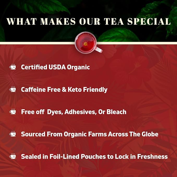 Oxify Organic Hibiscus Herbal Loose Tea- 16 oz (16 oz, Hibiscus)