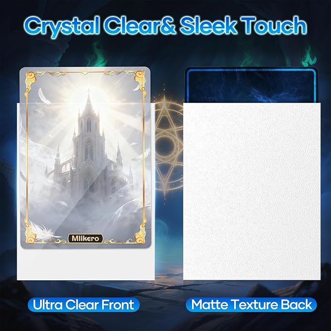 500 Count Card Sleeves, Matte Magic Card Sleeves, Smooth Shuffle & Tear Resistant, Fit for MTG, TCG, CCG (White)