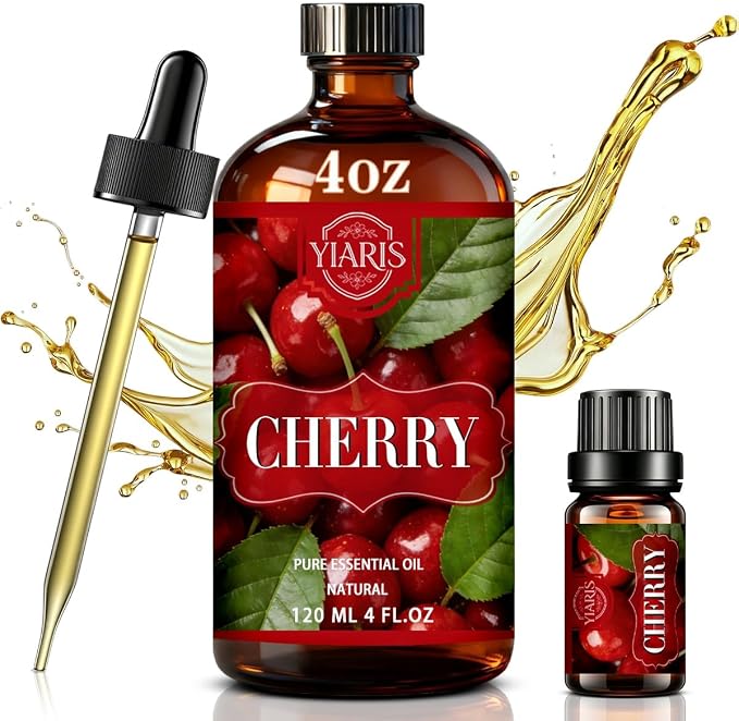 Cherry Essential Oil 4.33oz for Diffuser & Home Scent | Sweet cherry scent for diffuser, aromatherapy, spa, candle making, soap crafting, DIY projects
