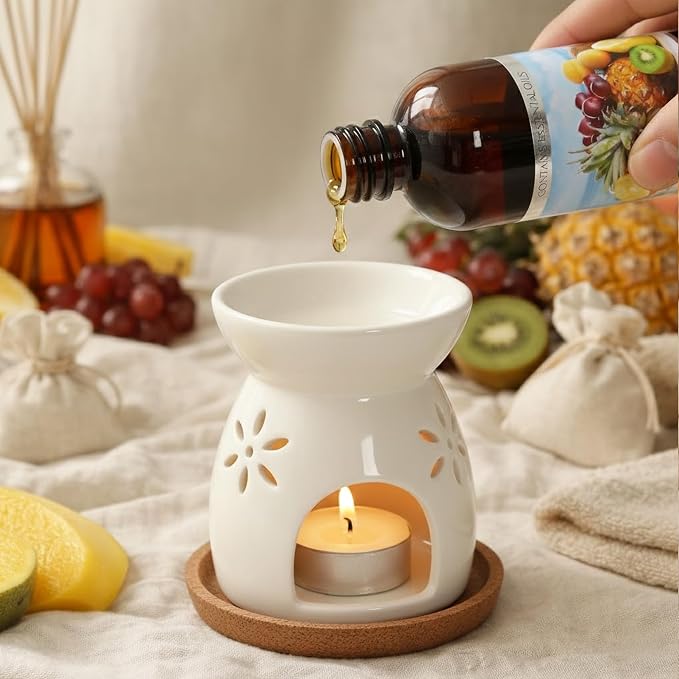 Hosley Set of 2 Tropical Fruit Fragrance Warming Oils 5 Ounce. Ideal Gift for Weddings spa Reiki Meditation Bathroom Settings. P1