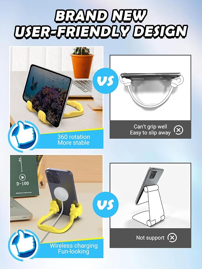 Gifts for Teens Girls Boys Valentines Kids Adults Cell Phone Stand: Upgrade Adjustable Thumbs Up Lazy Phone Holder for Desk Fun Birthday Gifts for Grandma Adults Husband from Wife Easter Gifts
