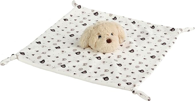 CREVENT Cozy Plush Baby Security Blanket, Loveys for Baby Girls and Boys, Birthday (Dog)
